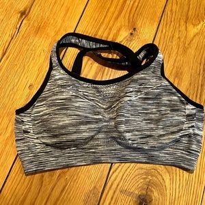 gray sports bra